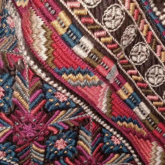 Johnny Was Graphite velour embroidered jacket - Picture 11 of 16